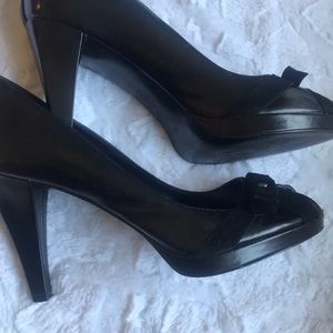 Ralph Lauren Peep Toe Pumps with Bows